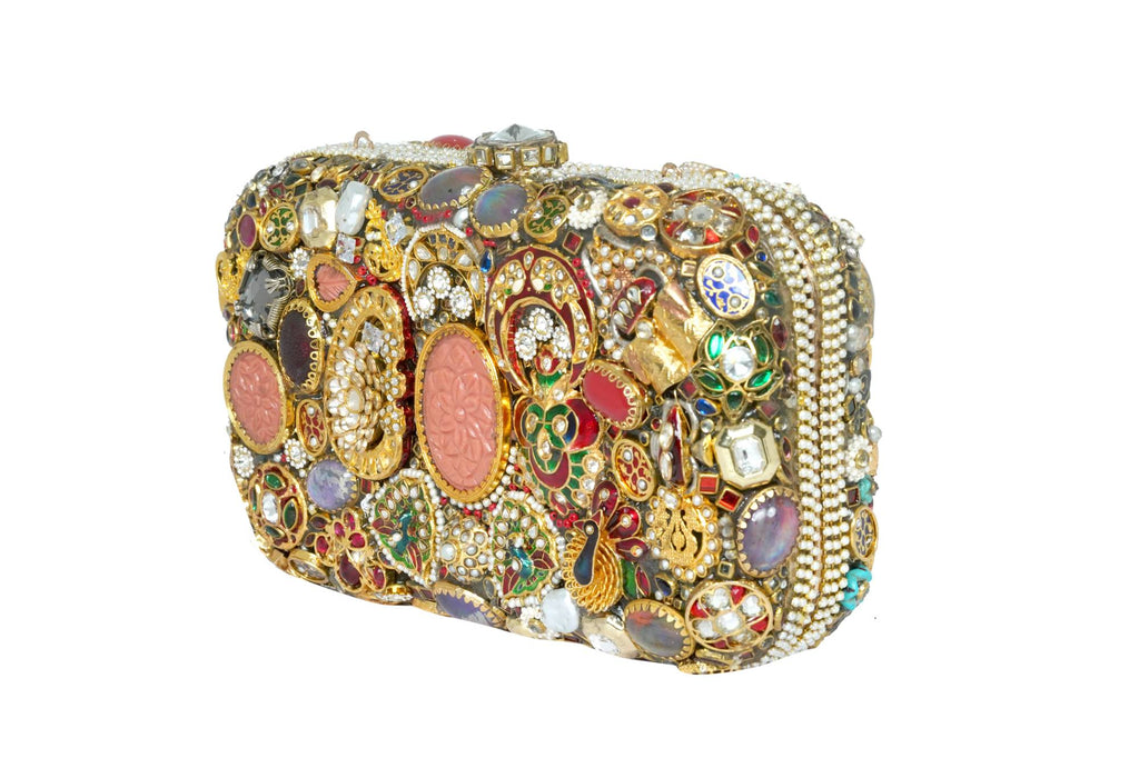 Ornate Embellished Jewel Clutch