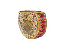 Embellished Ethnic Clutch with Peacock Motif