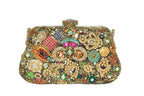 Luxurious Multi-Gem Embellished Clutch Bag