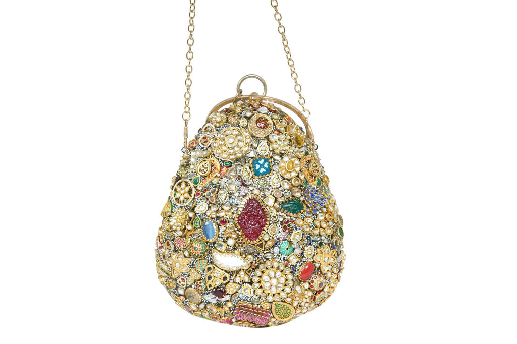 Ornate Jeweled Embellished Clutch Bag