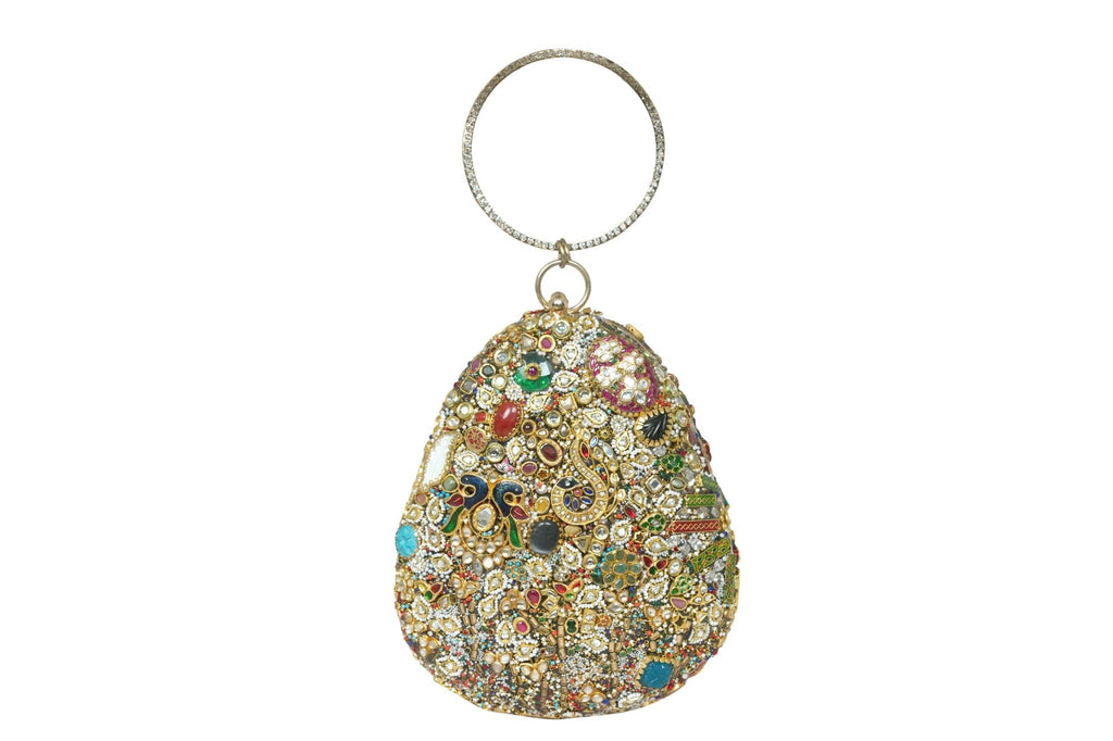 Ornate Jeweled Embellished Clutch Bag