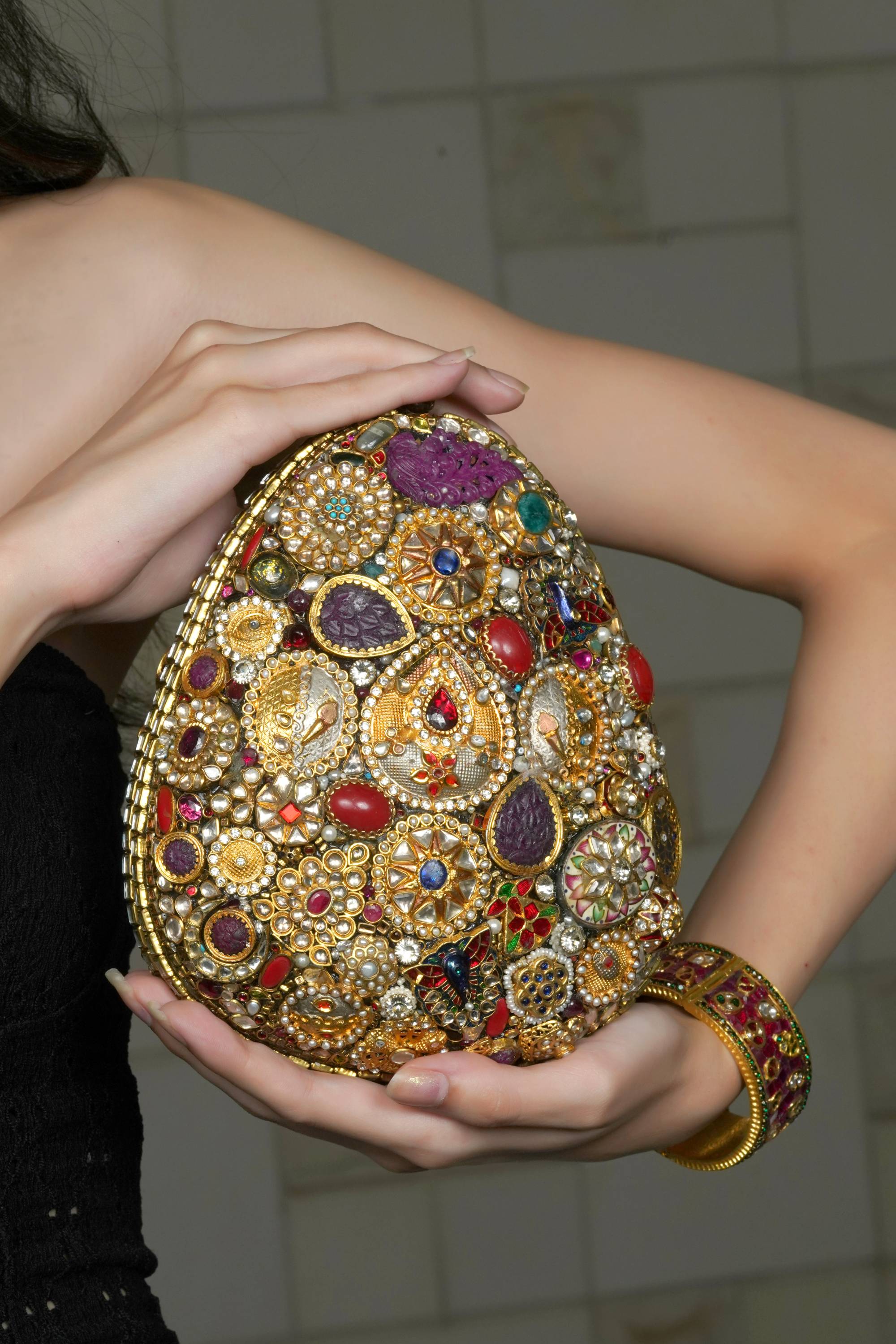 Ornate Jeweled Embellished Clutch Bag
