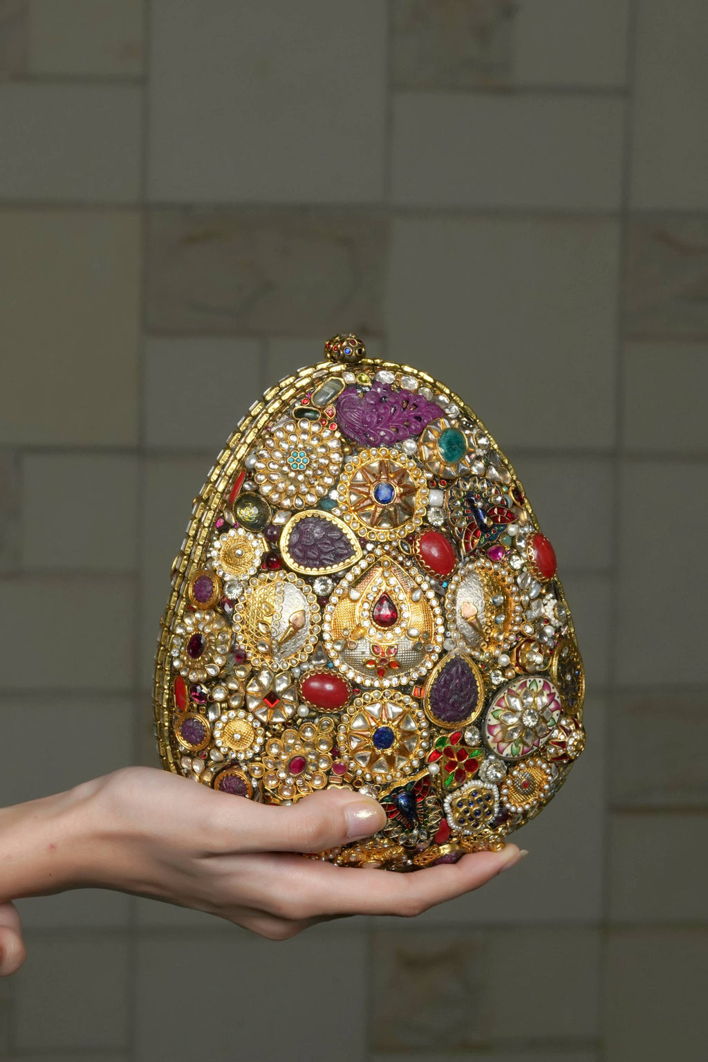 Ornate Jeweled Embellished Clutch Bag
