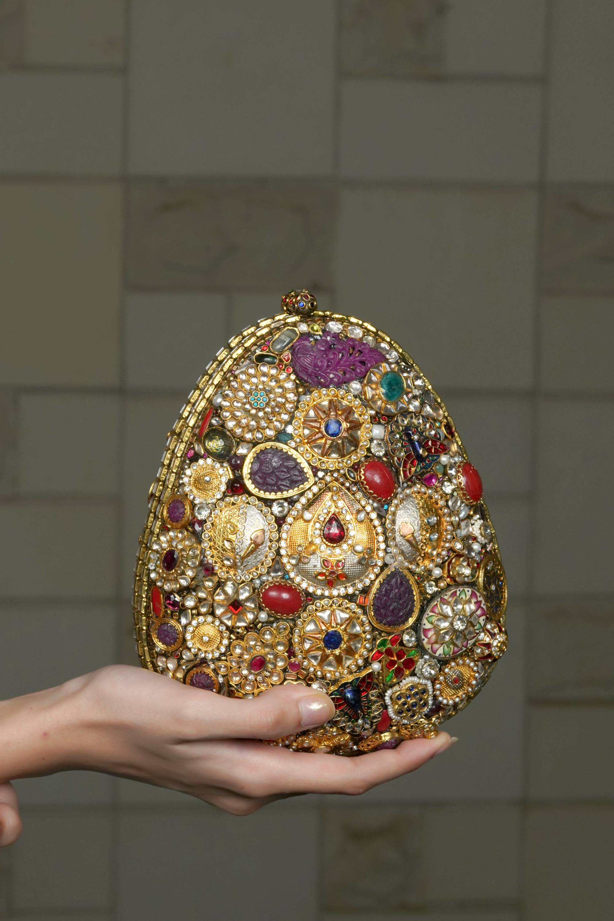 Ornate Jeweled Embellished Clutch Bag
