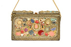 Gold Mirror Work Clutch By Fluorite