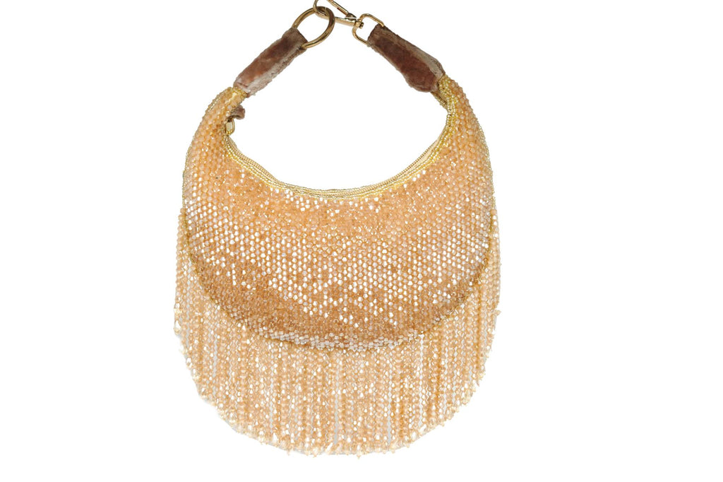 Embellished Beaded Gemstone Clutch