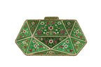 Red and Gold Jewel-Embellished Octagonal Clutch
