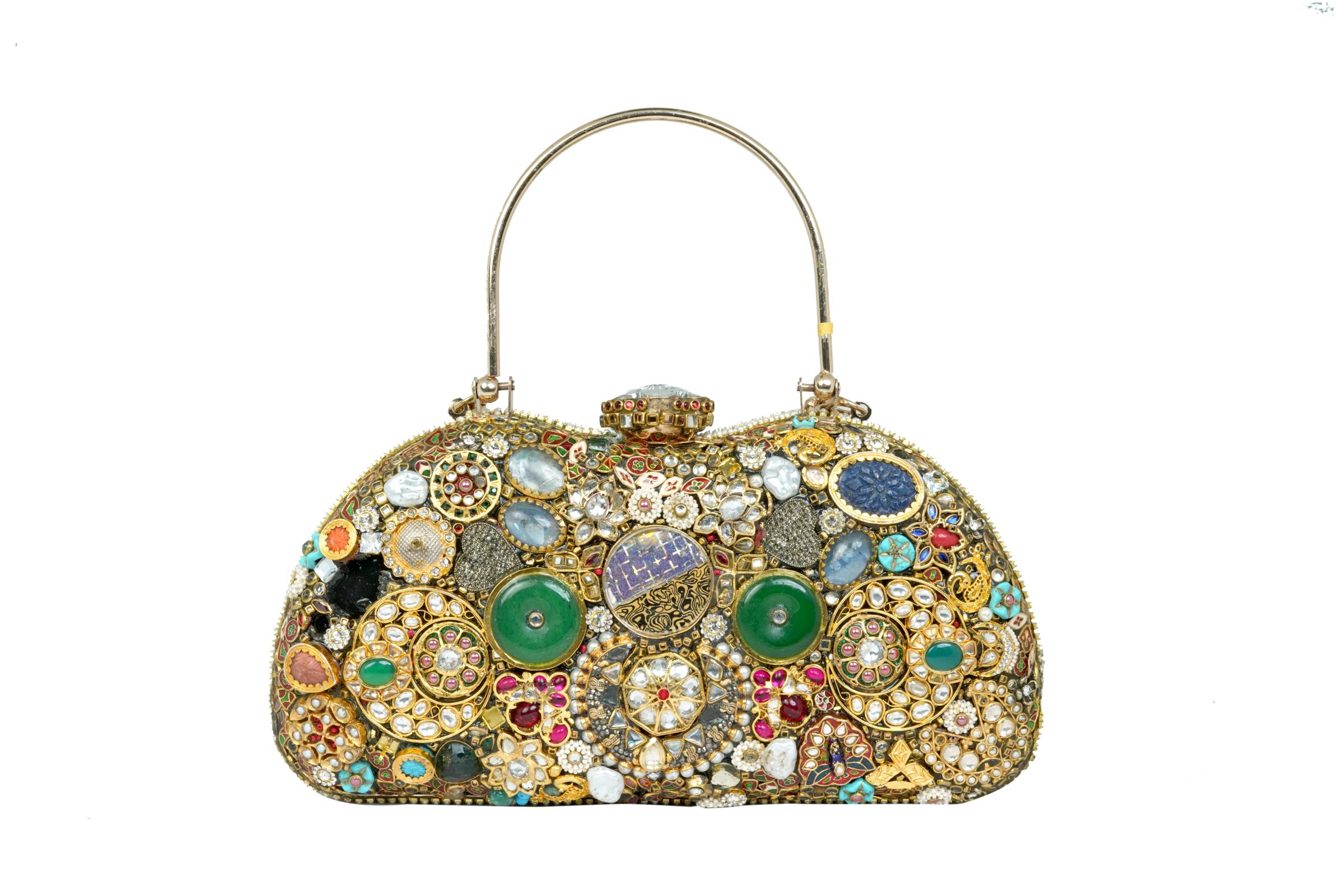 Jeweled Embellished Clutch Bag By Fluorite