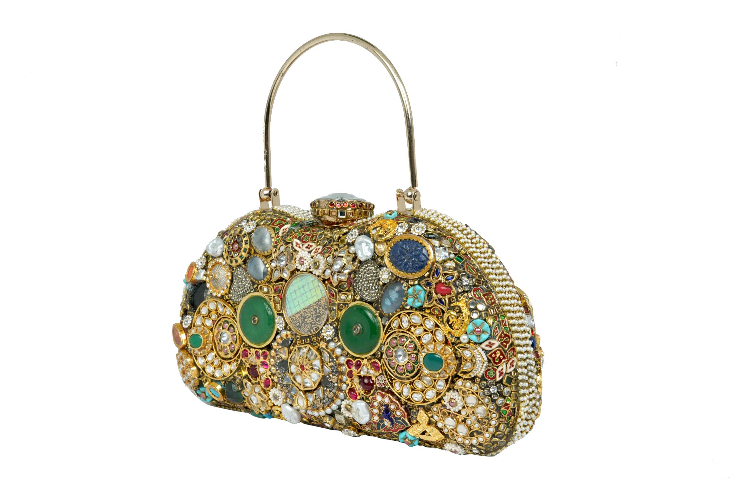 Jeweled Embellished Clutch Bag By Fluorite