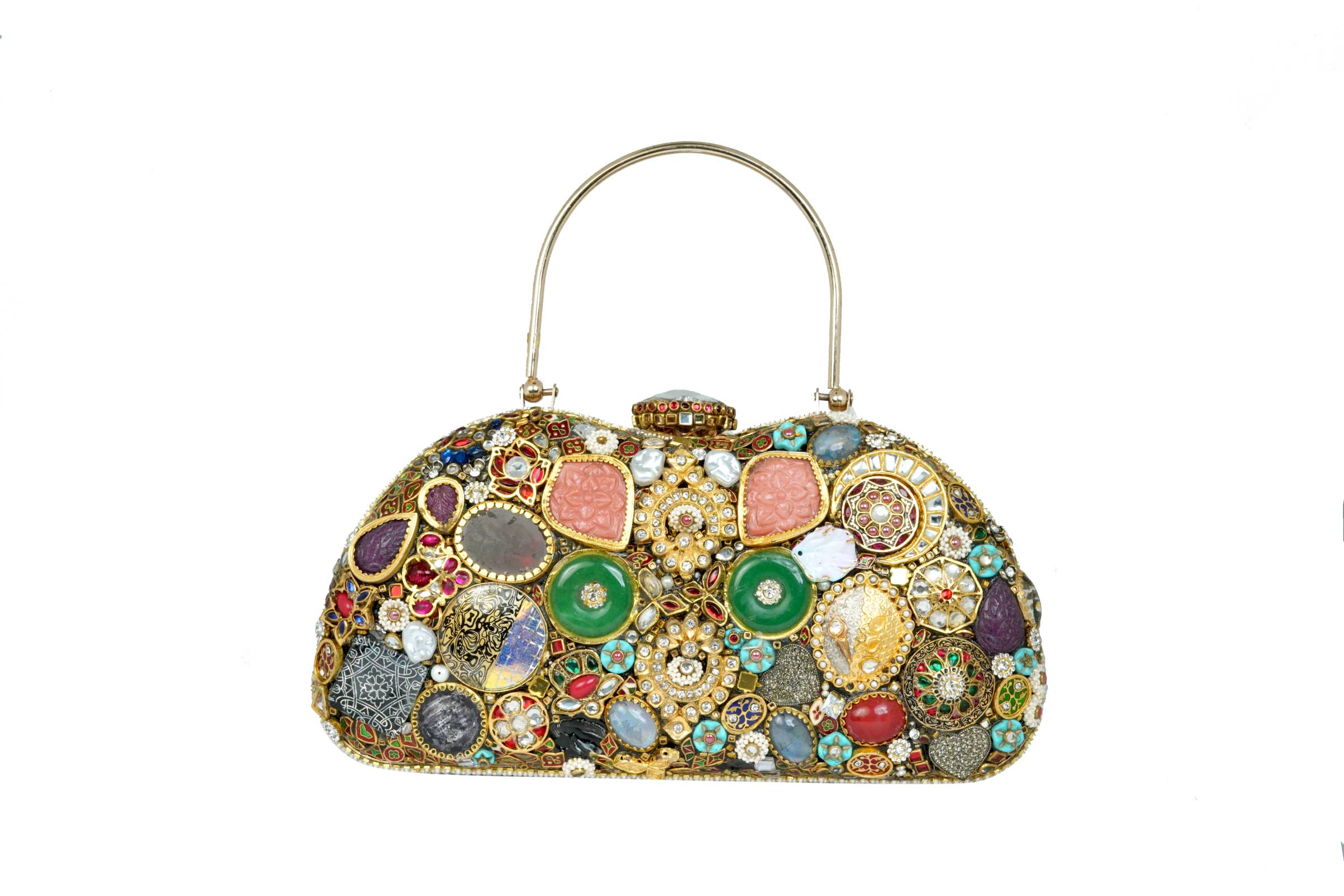 Jeweled Embellished Clutch Bag By Fluorite