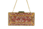 Royal Magenta Floral Gemstone Clutch