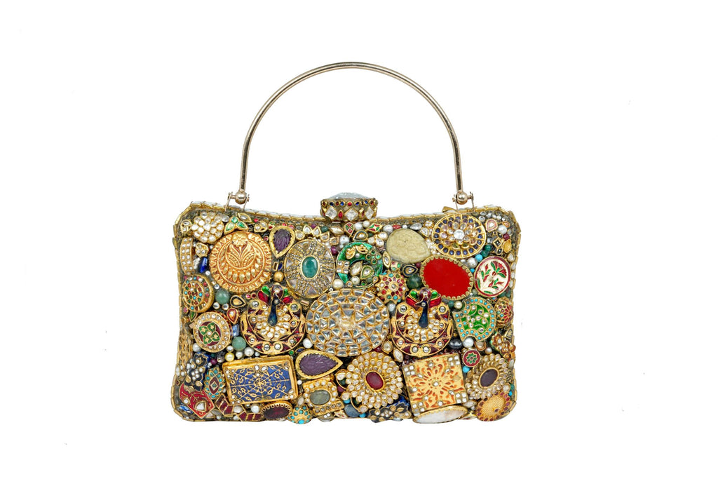 Embellished Jewel Clutch Bag By Fluorite