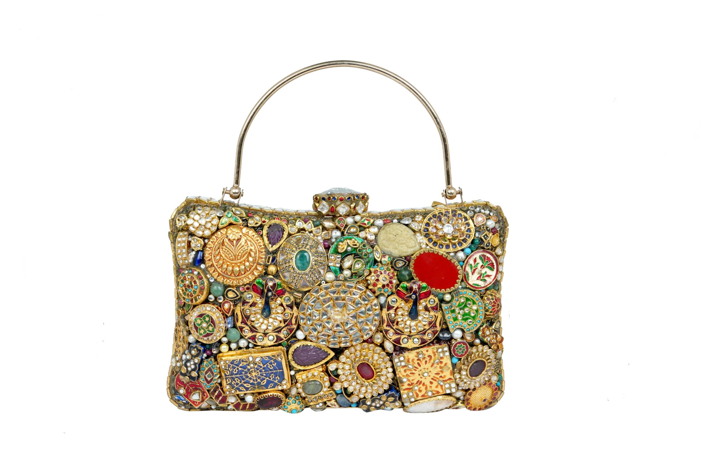 Embellished Jewel Clutch Bag By Fluorite