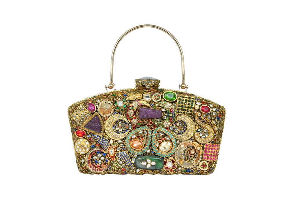 Embellished Jewel Clutch Bag By Fluorite