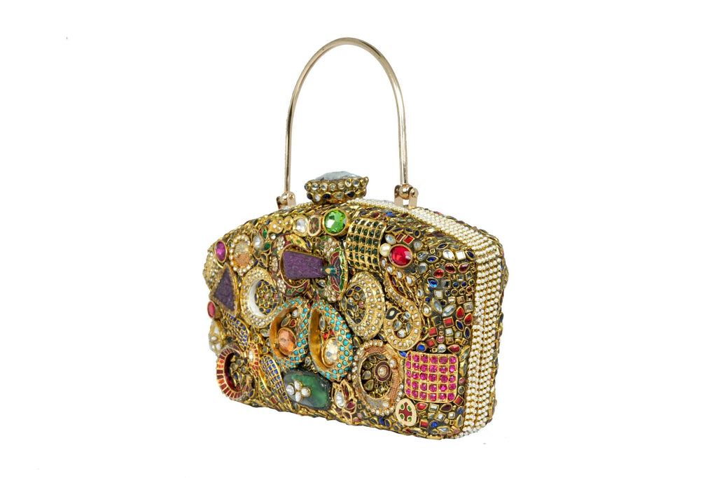 Embellished Jewel Clutch Bag By Fluorite