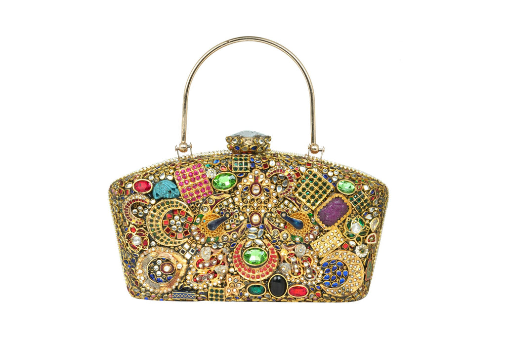 Embellished Jewel Clutch Bag By Fluorite