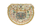 Embellished Ethnic Clutch with Peacock Motif