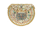 Embellished Kundan Stone Gold Clutch