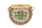 Intricately Embellished Multi-Color Gemstone Clutch