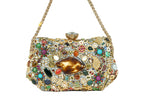 Multi-Gemstone & Pearl Embellished Clutch Bag