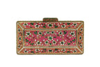 Pink Floral Embellished Box Clutch