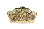 Gold Mirror Work Clutch By Fluorite