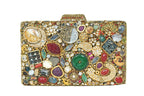 Jewel-Encrusted Gold Clutch