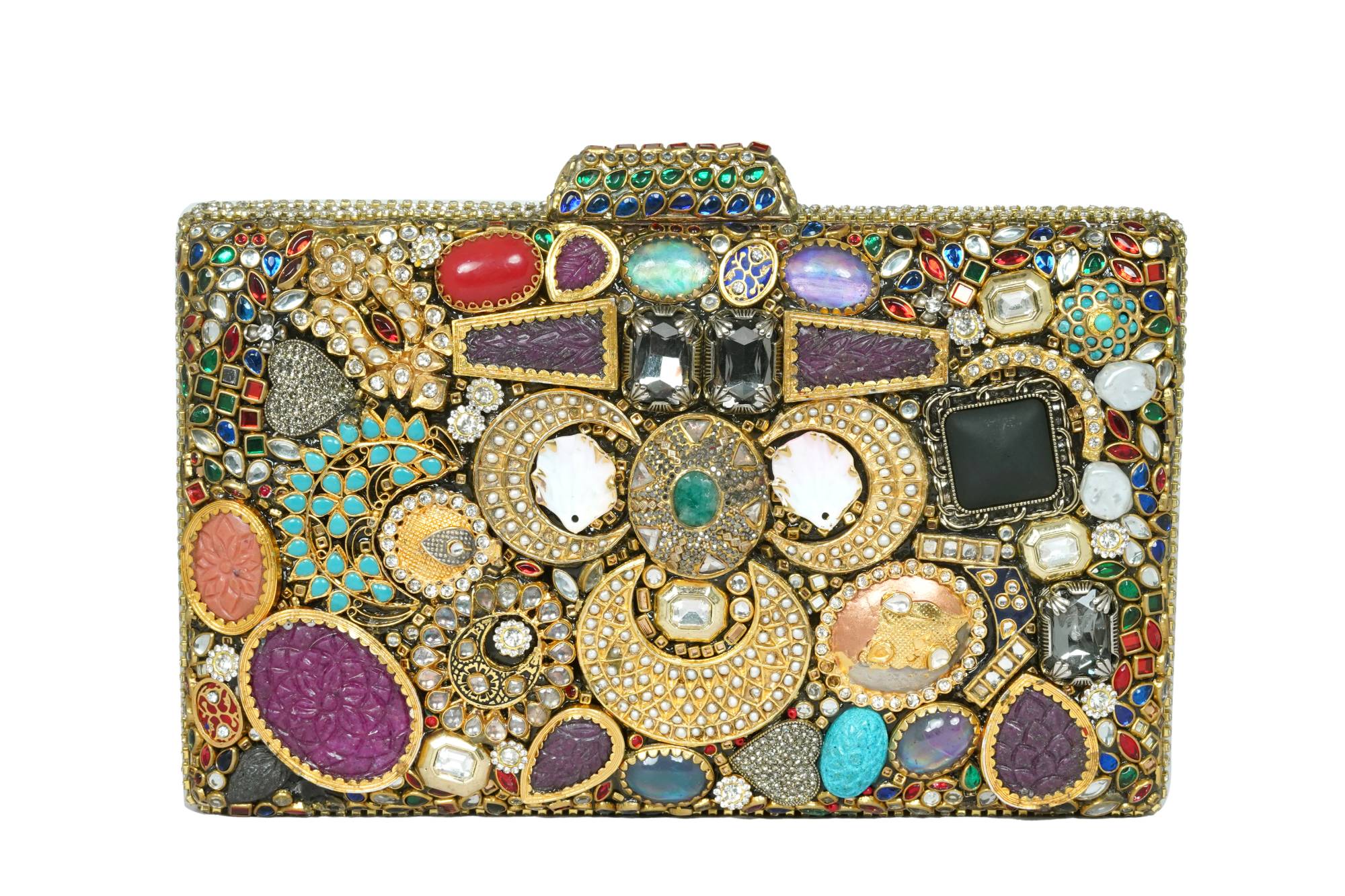 Ornate Gemstone Embellished Clutch