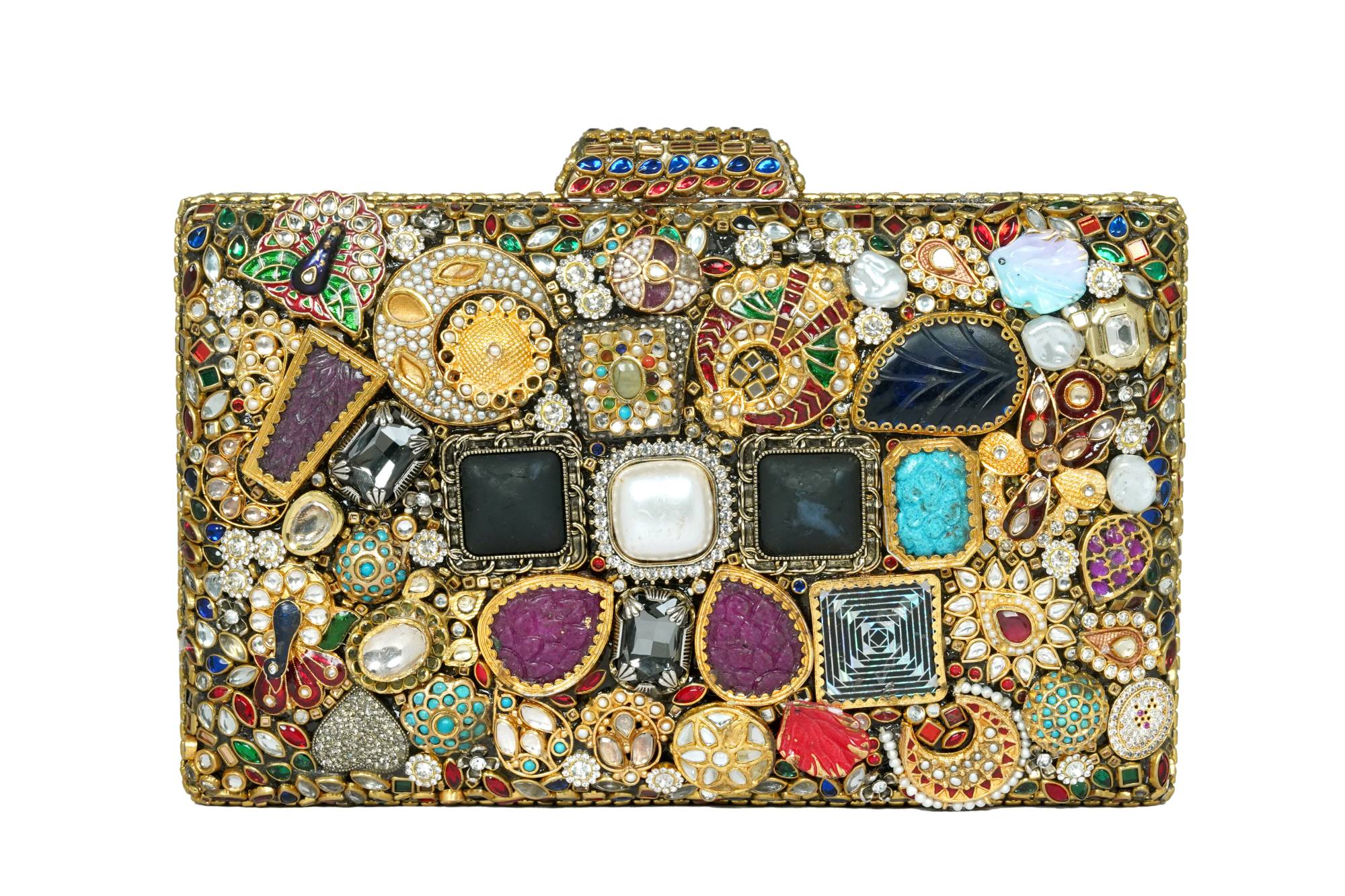 Ornate Gemstone Embellished Clutch