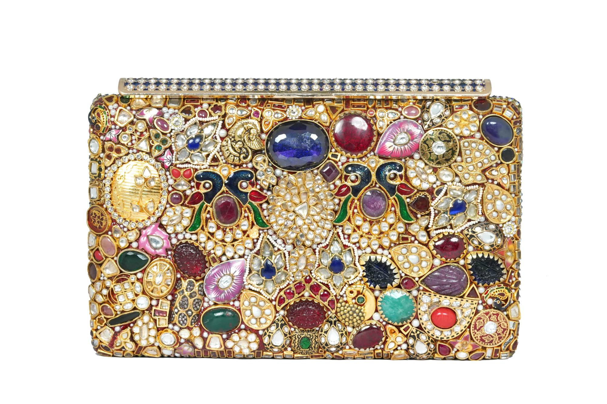 Ornate Jewel-Embellished Clutch Bag