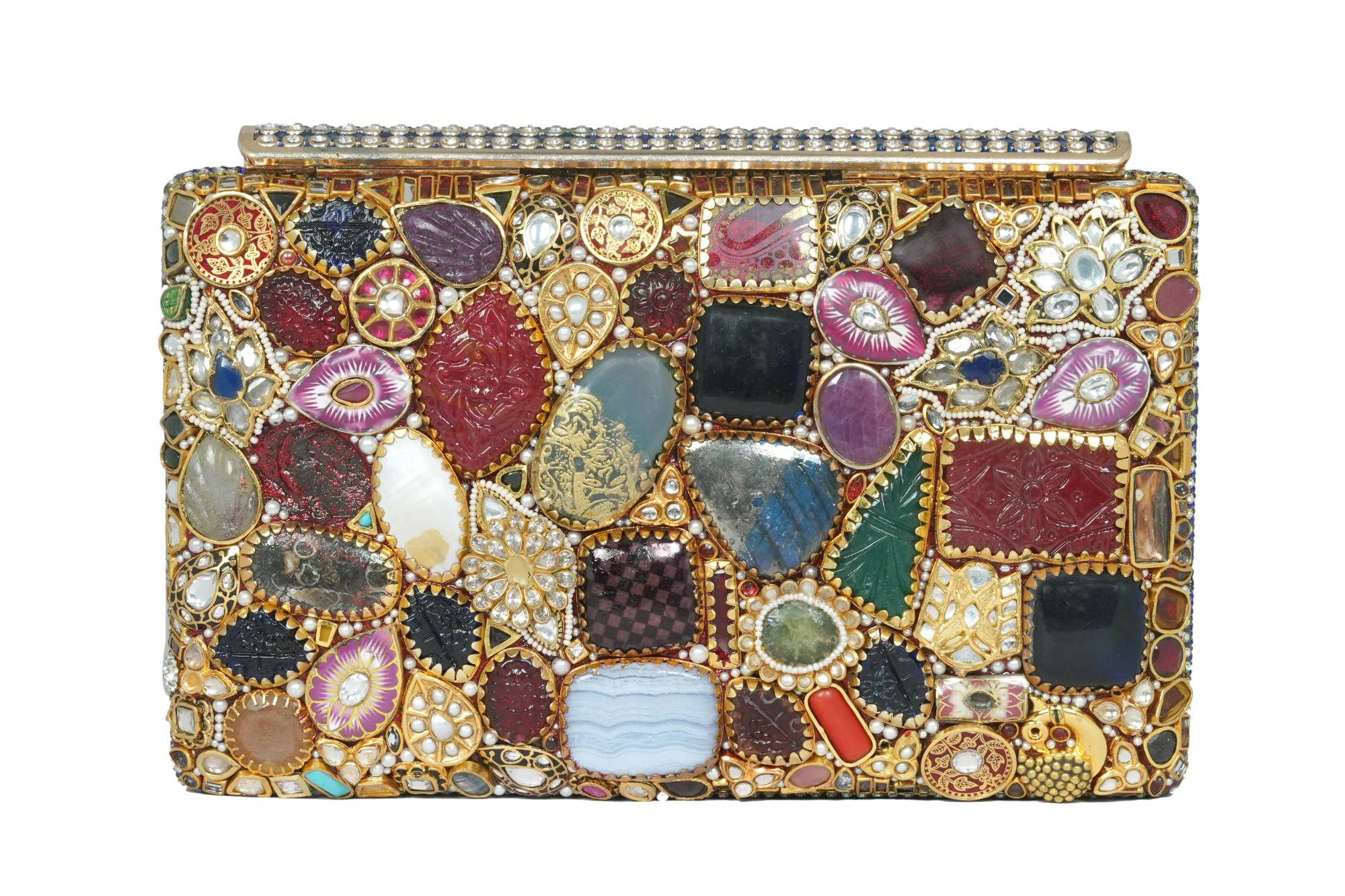 Ornate Jewel-Embellished Clutch Bag