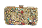 Embellished Ethnic Clutch with Chain Strap