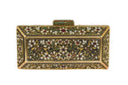 Magenta Embellished Stone Box Clutch