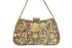 Ornate Gemstone & Enamel Embellished Clutch