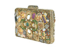 Ornate Hand-Embellished Jewel Stone Clutch