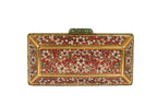 Ornate Red & Gold Gemstone Clutch