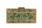 Ornate Jeweled Emerald Green & Gold Clutch