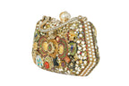 Embellished Gemstone and Pearl Clutch