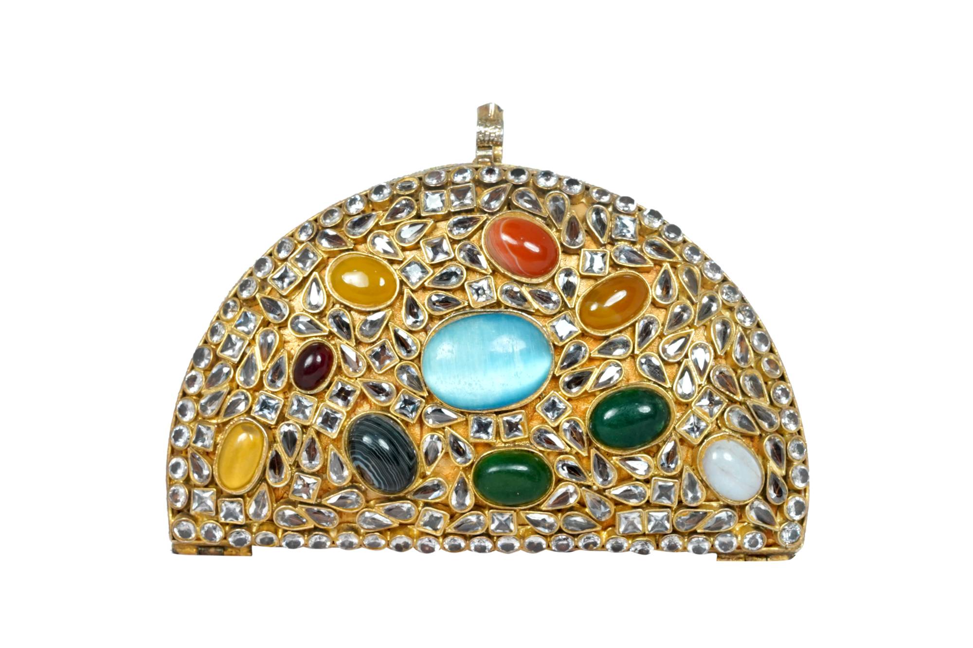 Ornate Gemstone & Kundan Clutch Bag