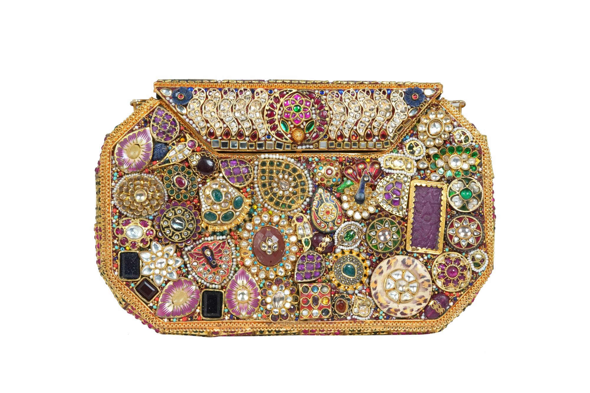 Ornate Embellished Gemstone Clutch