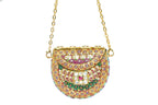 Ornate Multi-Gemstone Gold Clutch Bag
