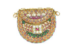 Ornate Multi-Gemstone Gold Clutch Bag