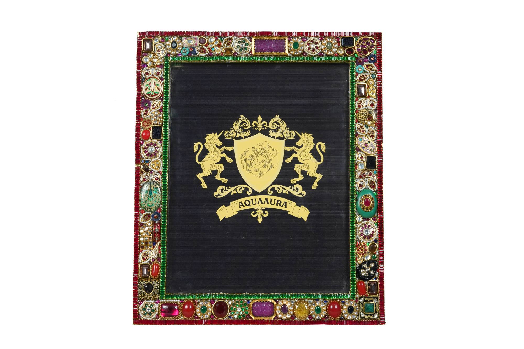 AQUAAURA Ornate Gemstone Embellished Decorative Frame