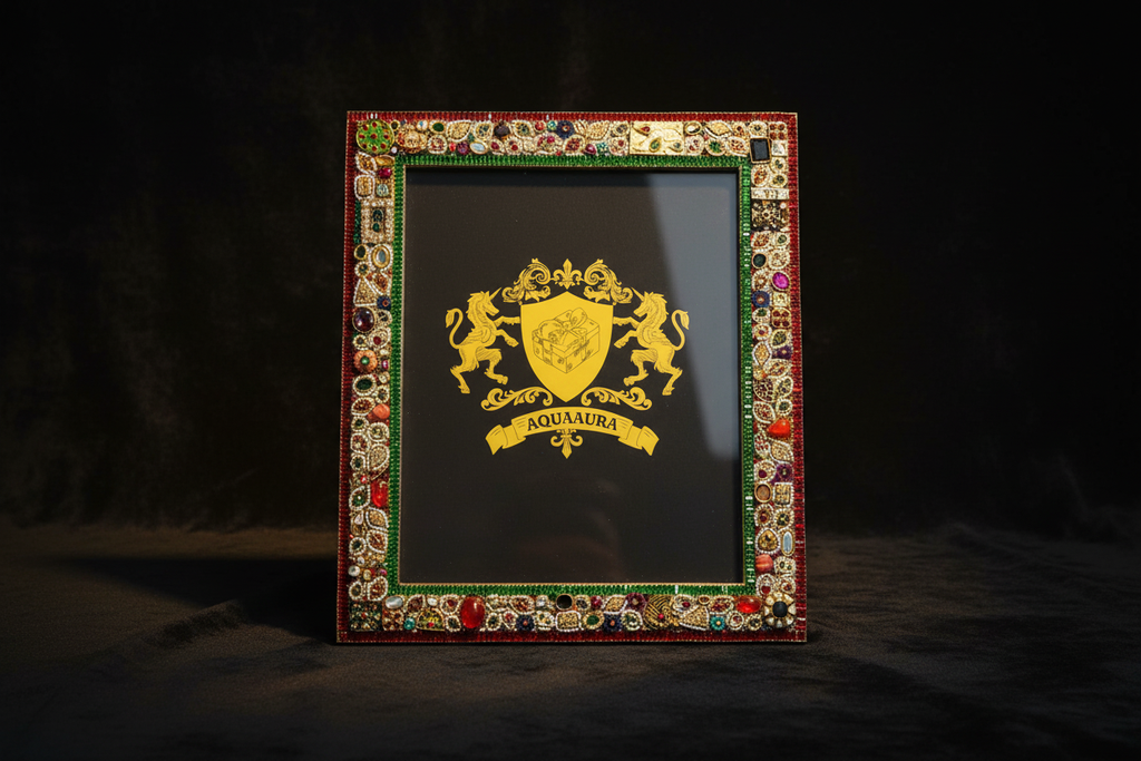AQUAAURA Ornate Gemstone Decorative Frame