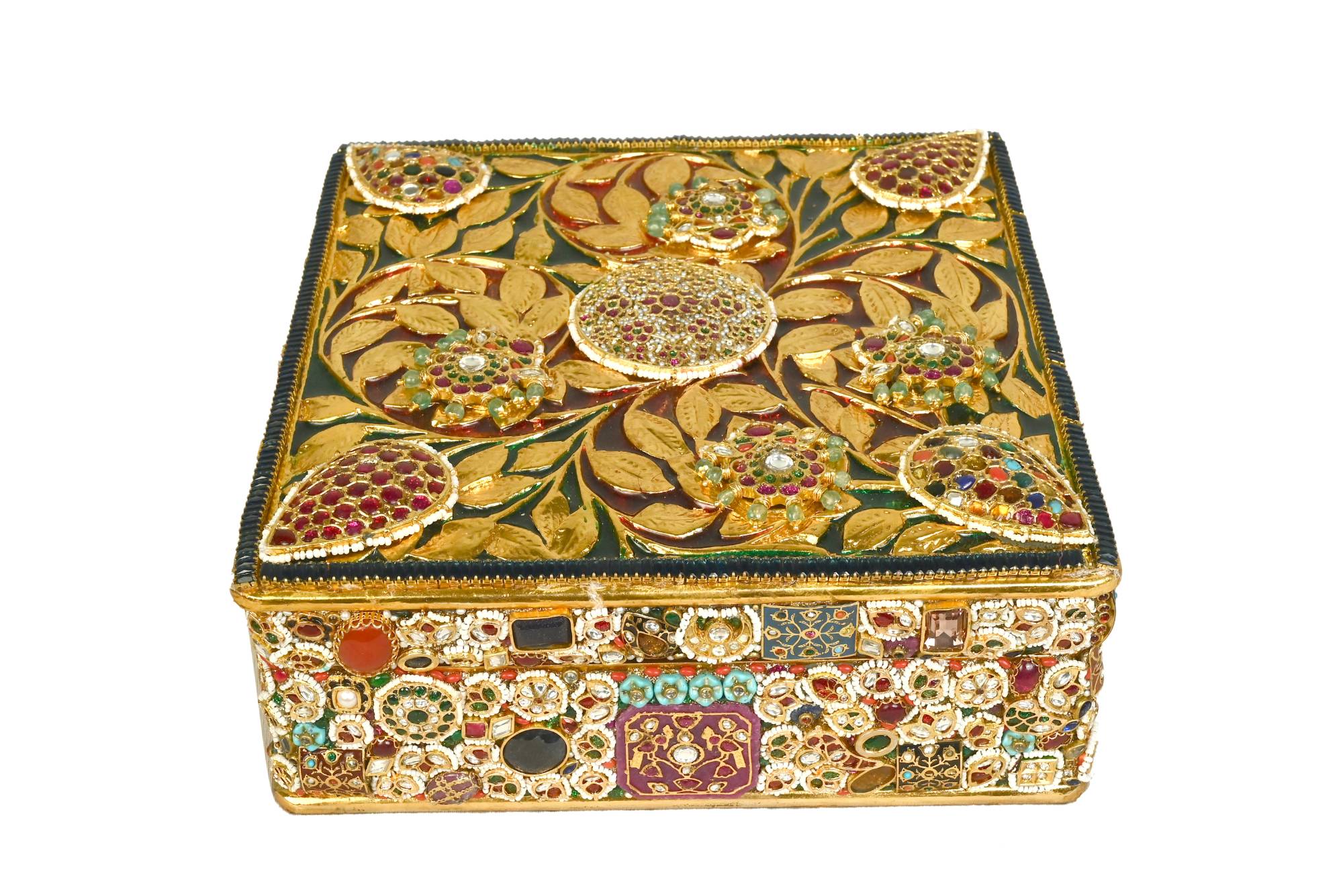 Ornate Gemstone & Gold Invitation Box