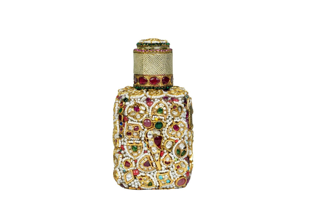 Opulent Gemstone & Pearl Attar Bottle
