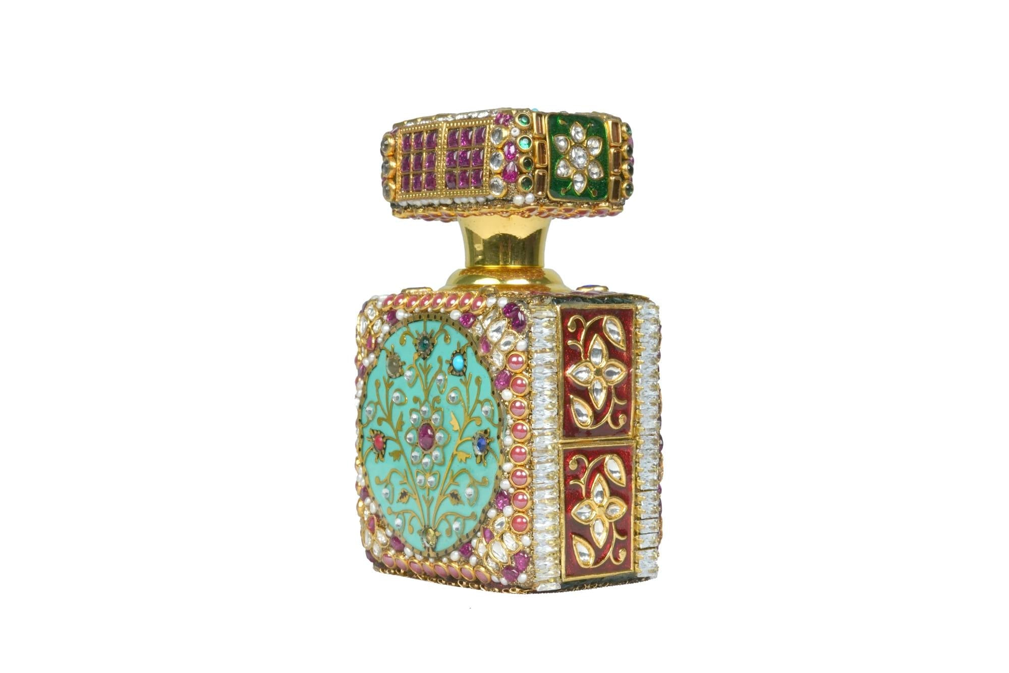 Ornate Gemstone & Enamel Itar Perfume Bottle
