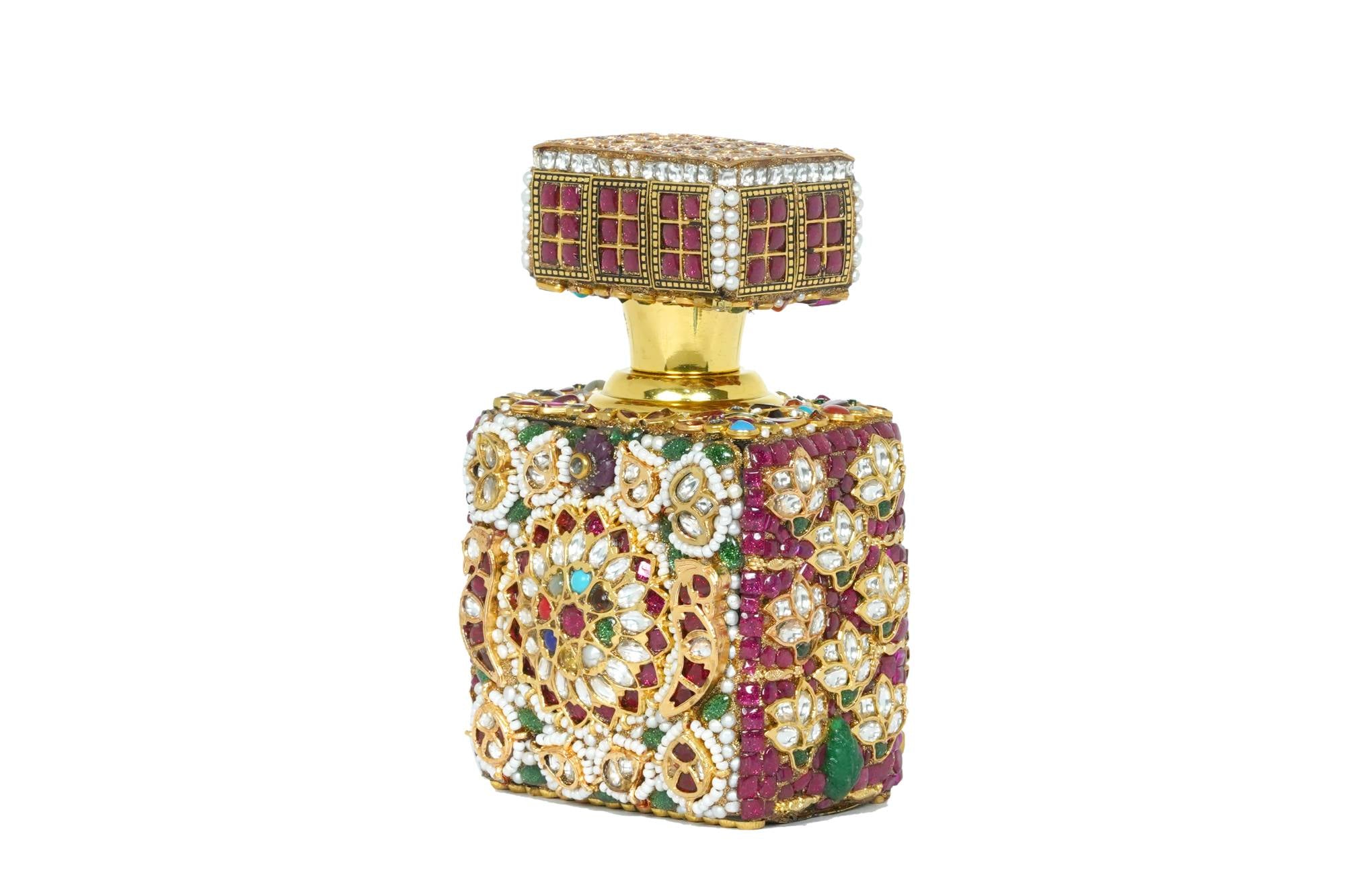 Exquisite Gemstone and Pearl Ittar Bottle