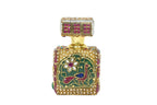 Exquisite Gemstone and Pearl Ittar Bottle