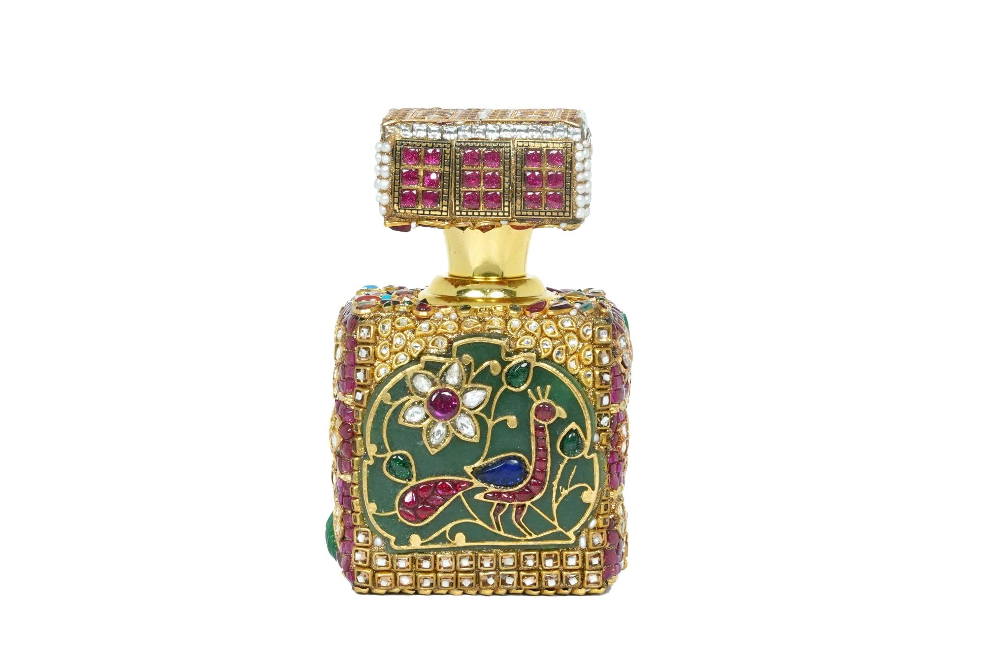 Exquisite Gemstone and Pearl Ittar Bottle